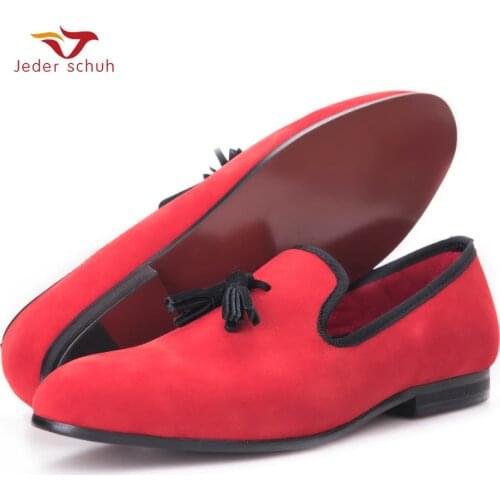 New arrival Velvet shoes loafers leather men flats Exquisite black Tassel Smoking Slipper Size US 6-15 Free Shipping