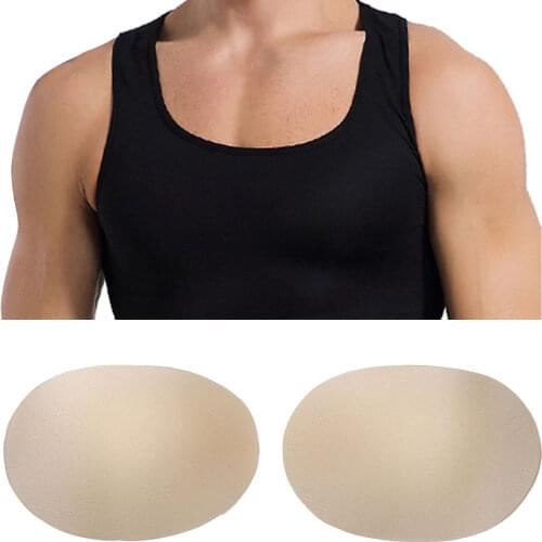 IEFIEL Mens Padded Underwear Chest Muscle Enhancers Self-Adhesive Invisible Soft Chest Muscle Push-up Pads Enhancers for Men