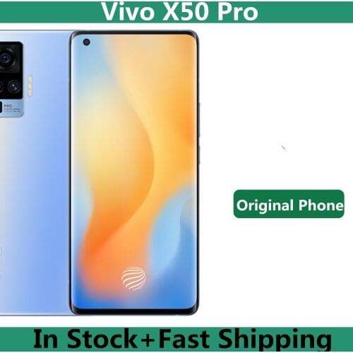 Original Vivo X50 Pro 5G Mobile Phone Snapdragon 765G Android 10.0 6.56" 90HZ 48.0MP 60X Zoom 33W Charger Screen Fingerprint