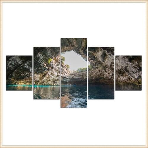 Posters Wall Art Home Decor for Living Room Painting Wall Art Anime Poster HD 5 Pieces Scenic Snow-capped and Lakes Pictures