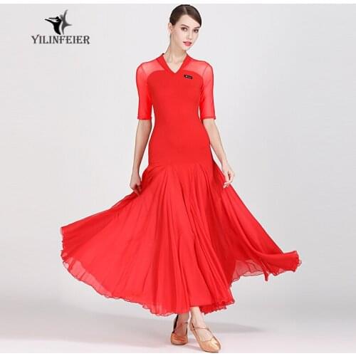 New ballroom dance competition dress dance ballroom waltz dresses standard dance dress women ballroom dress S9055