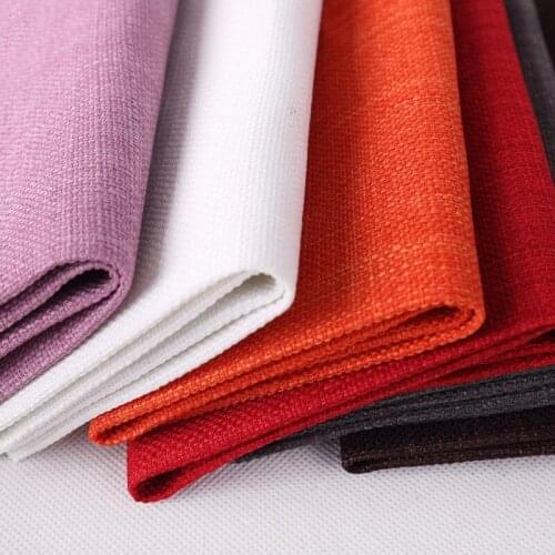 Slub Linen Curtain Sofa Linen Linen Fabric Spring and Summer Home Spinning Pillow Linen Cotton Fabric Decorative Bow Fabric