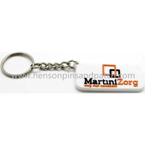 Promotional Gift 2D molded Custom Shaped Soft Pvc brand Keychain
