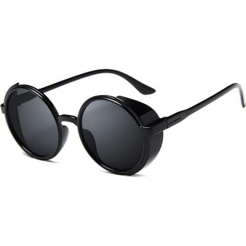 Fashion Steampunk Sunglasses Women Luxury Brand Designer Vintage Men Punk Sun Glasses Round Shades Eyewear Oculos De Sol