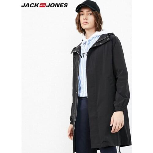 JackJones Mens Spring Pure Color Trench Coat |219121506