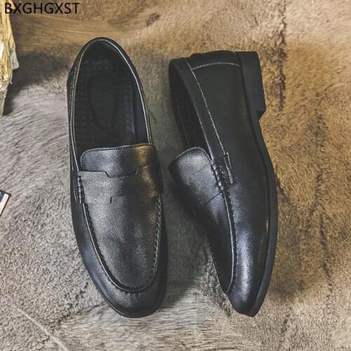 Black Leather Shoes Men Classic Dress Shoes Mens Fashion Loafers Man Elegant Shoes for Men 2021 Zapatos De Vestir De Los Hombres