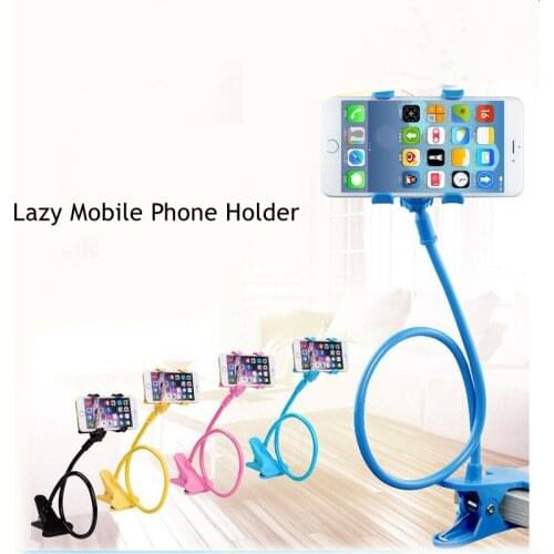 Universal Lazy Mobile Phone Holder Flexible Arm Clip Desktop Phone Bracket Desk Phone Clip Holder 360 degree Bed Phone Holder