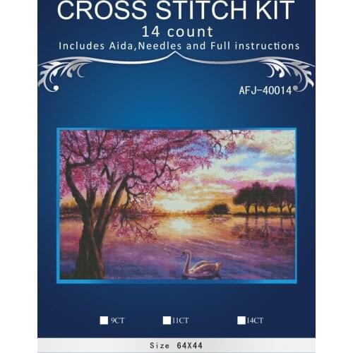 64-41 Scenery windows flowers Stitch,DIY 14CT similar DMC Cross Stitch,Sets For Embroidery Kits Counted Cross-Stitching