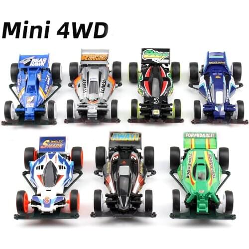 1Box 1/32 Scale RUIZE MINI 4WD Car Model Big Wheel Racing Avatar/Big Stick Ghost/EGRESS/BEAR HAWK/Terra Scorcher/White Shark