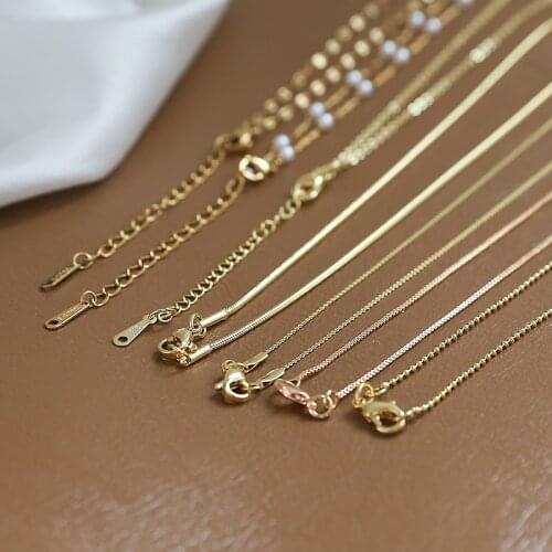 2pcs Copper plating preservation niche design clavicle chain Necklace For Women adjustable diy jewelry necklace material