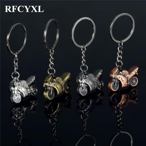 2018 Classic 3D simulation model of Motorcycle Keychains Rings Metal Holder key chain Keyring For Man Women High Quality Gift
