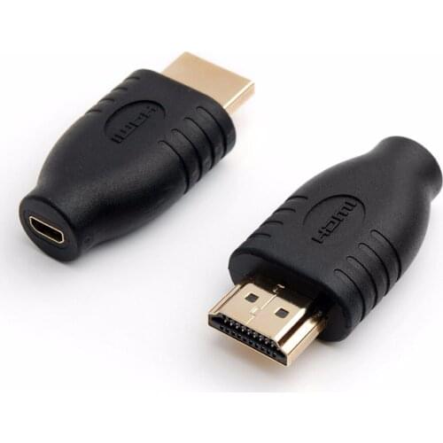 300pcs HDMI Male To Micro HDMI Female Converter Gold Plated HD Extension Adapter Connector for MP4 Digital Cameras Mobile Phone
