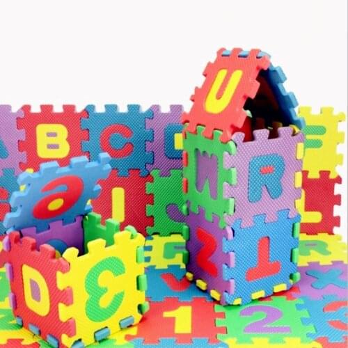 36 PCS/Set 3D Puzzle Jigsaw Kids Children Mini Eva Foam Alphabet Letters Numbers Floor Soft Educational Toys Baby Play Mats