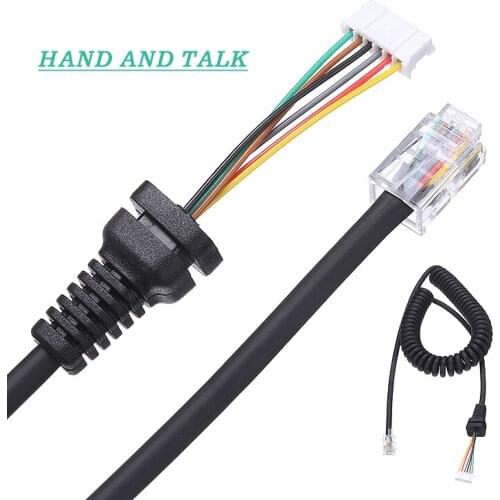 65cm Black Microphone Cable Cord Suitable For Yaesu MH-36B6J FT-100 FT-100D FT-90R FT-2600M FT-3000M Mayitr