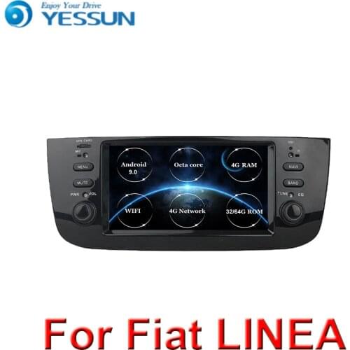 Android 9 Car GPS Navigation Player For Fiat Linea Punto Evo Grande Punto Fiorino 2007 2008 2009 2010 2011~2015 with Canbus