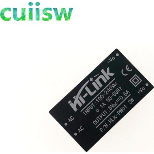 Cuiisw 5pcs HLK-PM01 AC-DC 220V to 5V mini power supply module,intelligent household switch power supply module