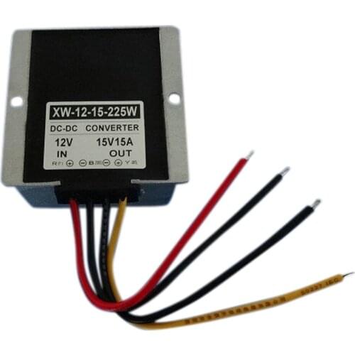 DC DC Step Up 12V(9-12V) To 15V 15A 225W Car Power Supply C onverter Aluminum Alloy Waterproof Regulator Module LED Display