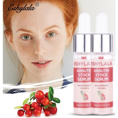 Eshylala 2Pcs Shrink Pore Face Serum a-Arbutin Whitening Moisturizer 24k Gold Cream Essence Anti-Winker Skin Care