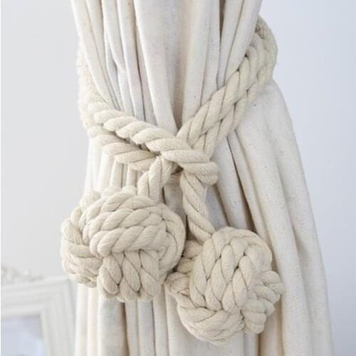 Living Room Decoration Accessories Curtain Tieback Hanging Ball Cotton Rope Curtain Buckle Curtain Decoration Rope Strap