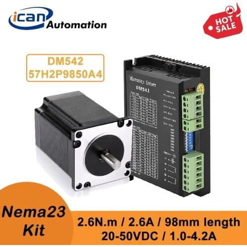 ICAN 57 Stepper Motor 2.6Nm 4.5A 20-50VDC Driver DM542 For Laser