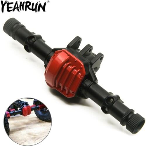 YEAHRUN Front & Rear Axle Housing for 1/10 Axial SCX10 II 90046 90047 RC Crawler Truck Car Alloy Metal Axle Shell Upgrade Parts