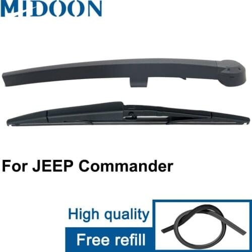 MIDOON Rear Wiper Blade And Arm For JEEP Commander 2006 2007 2008 2009 2010 Windscreen Rubber Car Accessories Rear Window