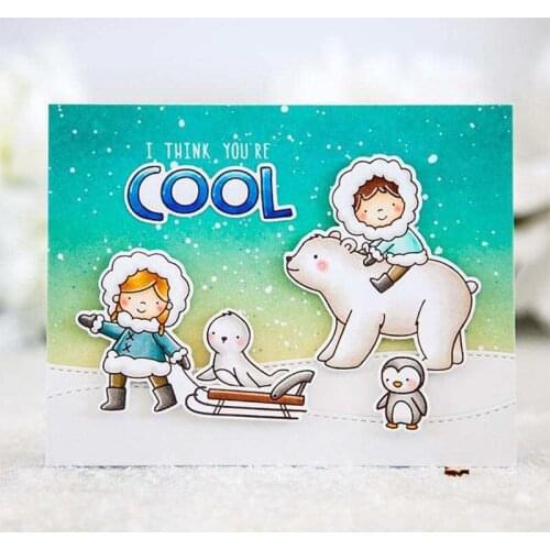 Winter Making Fun Girl Metal Cutting Dies And Stamps Set For DIY Scrapbooking Embossing Paper Cards Decorative Crafts New 2018