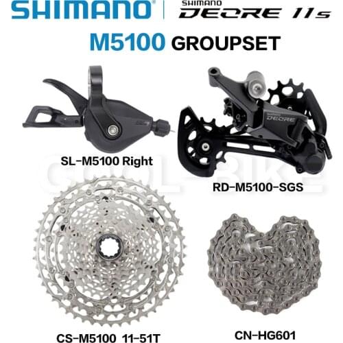 SHIMANO 2020 NEW DEORE M5100 M7000 1x11 Speed Groupset MTB Mountain Bike Contains Shift Lever Rear Dearilleur Cassette Chain