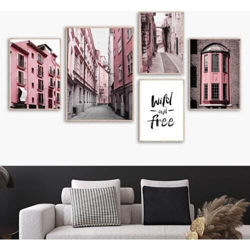 Retro Street Door Windows Italy Watertown Wall Art Canvas Painting Nordic Posters And Prints Wall Pictures For Living Room Decor