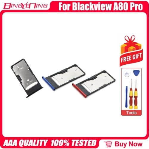 100% New Original TF/SIM Card Tray Holder Slot Smartphone Accessories Parts Phone Accessory For Blackview A80 Pro Cellphone