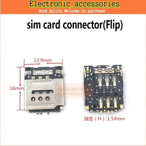Original new 20PCS/Lot Micro SIM Card connector 6Pin 6P Clamshell Slot flip