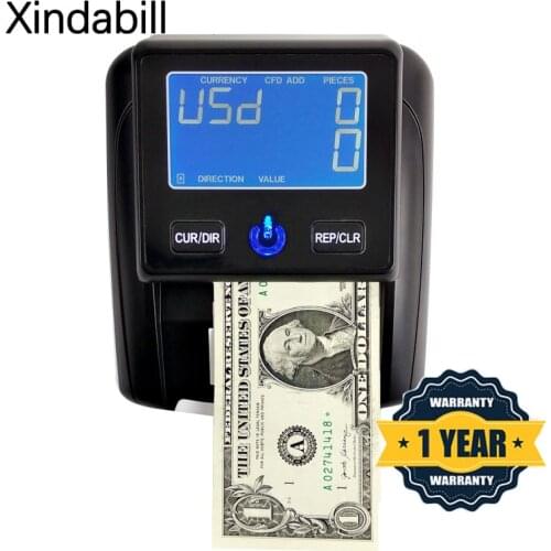 Aibecy Portable Banknote money Detector Banknote Cash Counter Using UV/MG/IR/DD Test Detector Counterfeit Currency Detector