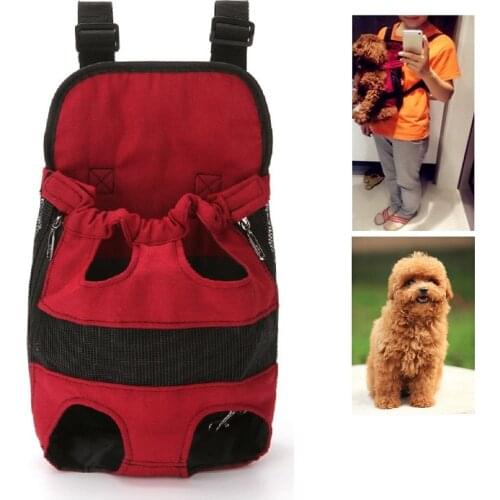 Pet Dog Carrier Backpack Red Color Outdoor Travel Products Breathable Shoulder Handle Bags for Small Dog Cats Chihuahua