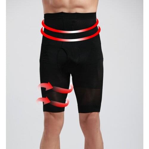 High Waist Shaping Self Cultivation Vertical Streak Strong Abdominal Retraction Shorts Elasticity Tight Body Shaping Fifth Pants