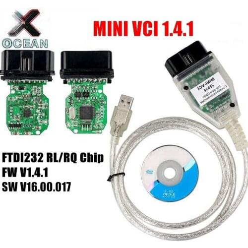 V15.00.028 MINI VCI FT232RQ FT232RL Chip FOR TOYOTA TIS Techstream Single Cable For Toyota TIS MINI VCI Diagnostic Tool