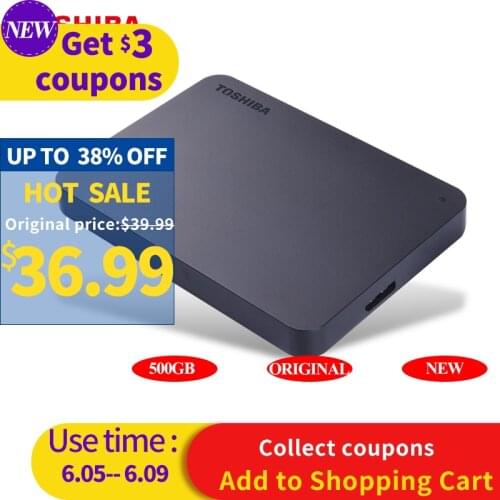 TOSHIBA 500GB External HDD Portable Hard Drive Disk HD 5400rpm USB 3.0 SATA 2.5" Mobile HDD Exturnal Hard Drive for Laptop