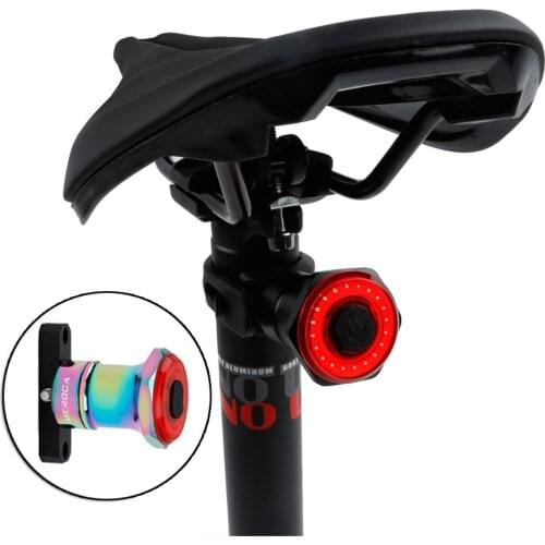 Bike Tail Light Smart Bike Tail Light Automatic Start-Stop Brake Sensor Flashlight Ipx6 Waterproof Tail Light Bicycle Accessorie