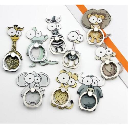 100pcs/lot Reuse Elephant Giraffe Holder Finger Ring Mobile Phone Stand Holder For iPhone/Samsung/Xiaomi Ring All Phone Holder