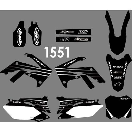 1551 3M Motorcycle Team Graphic & Backgrounds Decal Sticker Kits for HONDA CRF250 2010-2013 CRF450 2009-2012