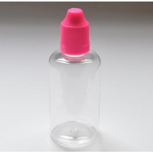 20pcs Empty PET 50ML Plastic Dropper Bottles With Childproof Cap With Long Thin Tip For Liquid Container