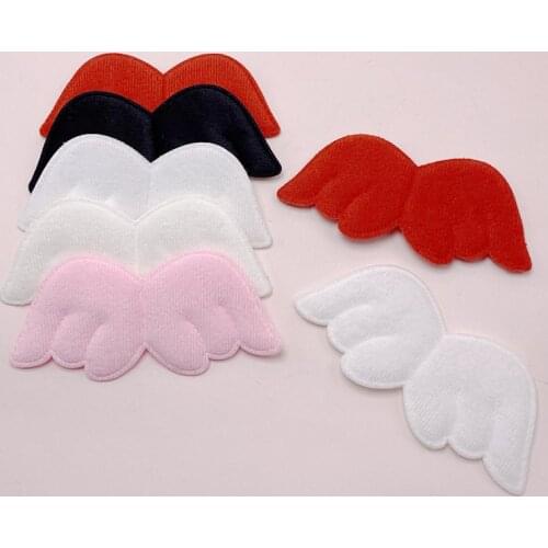 30pcs/lot 10.5cmx5cm Felt Angel wing Padded Appliques for DIY Clothes Sewing Supplies DIY Hair Bow Decoration