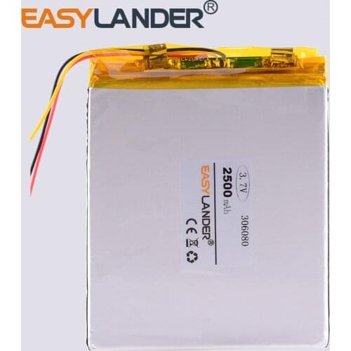 306080 2500 mah love landing PDA smart tablet computer 3.7 v li polymer battery e-book GPS 3 line