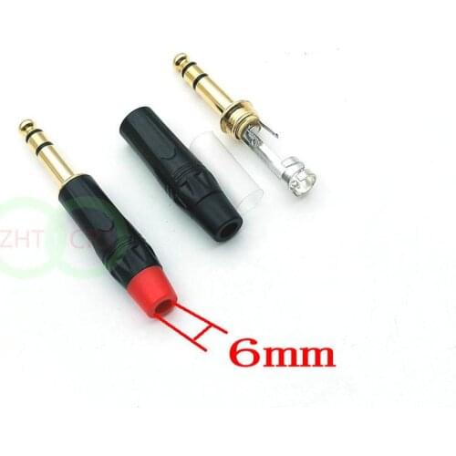 80pcs BRASS 6.35mm Male Stereo Plug Audio Connector Welding Adapter