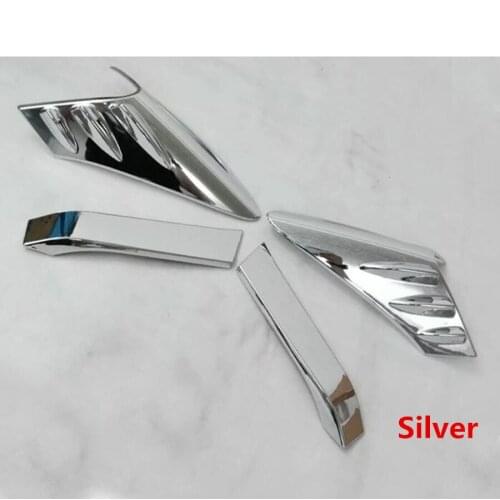 ABS Rear Tail Trunk Light Lamp Eyelid Eyebrow Frame Cover Trim For Toyota C-HR CHR 2016 2017 2018 matte silver carbon fiber