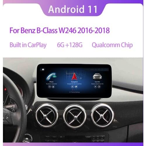 Android 10 4+64G 10.25 /12.50 inch Display for Benz B Class W246 2016-2018 Car Radio Screen GPS Bluetooth Head UP Touch Screen