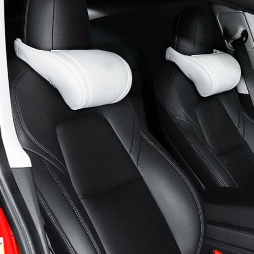 Car Neck Pillows Headrest Pillow Cushion Automobile Seat Neck Rest Auto Seat Head Support Neck Protector for Tesla Model 3 Y X S
