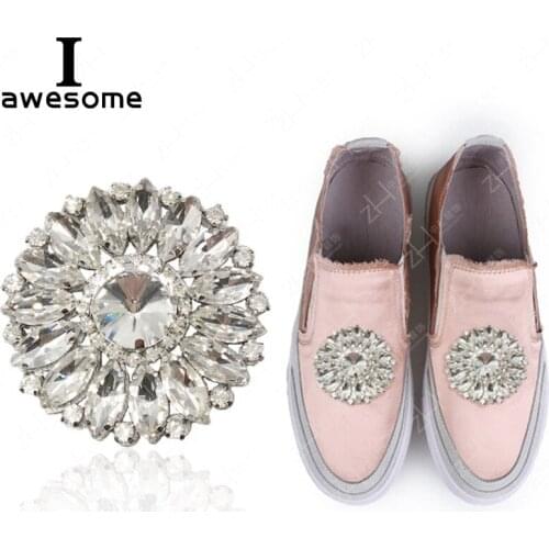 Shining Crystal Flower Bridal Wedding Party Shoes Accessories For High Heels Shoes Boots Flats DIY Rhinestone Shoes Decorations