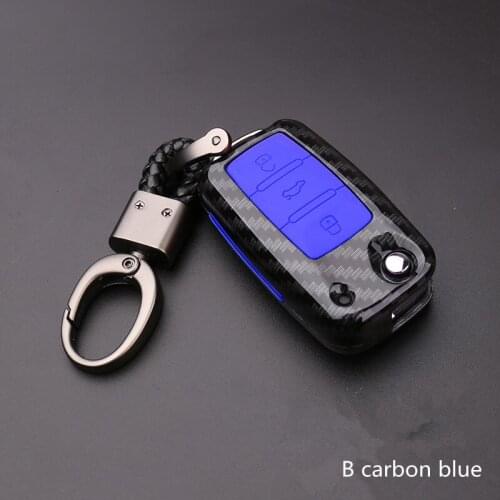 Car Key Case Bag Cover Keyring For Volkswagen VW Golf 7 MK7 Tiguan Touran 2017 For Skoda Octavia A7 RS For Seat Leon Ibiza
