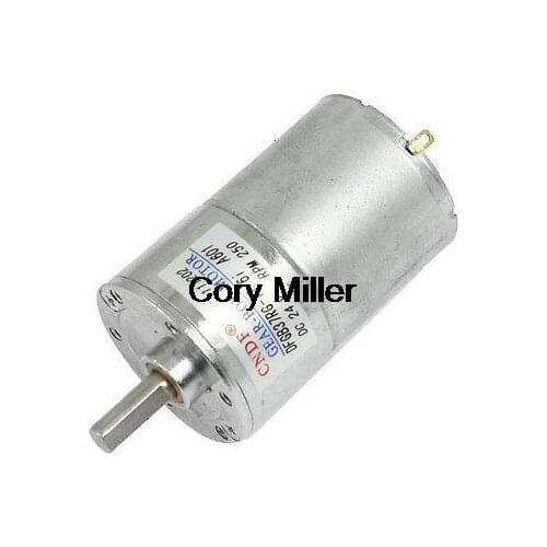 DC 24V 250 RPM 6mm Dia Shaft Magnetic Gearbox Electric Motor 37mm