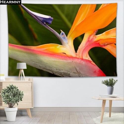 Custom Bird Of Paradise Flower Wall Tapestry Home Decorations Wall Hanging Forest Tapestries For Bedroom 100x150CM,140x250CM